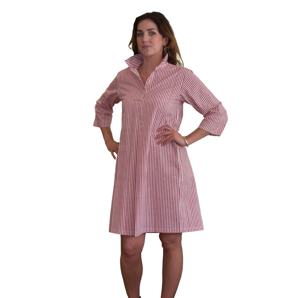 Collared Dress - Stripe