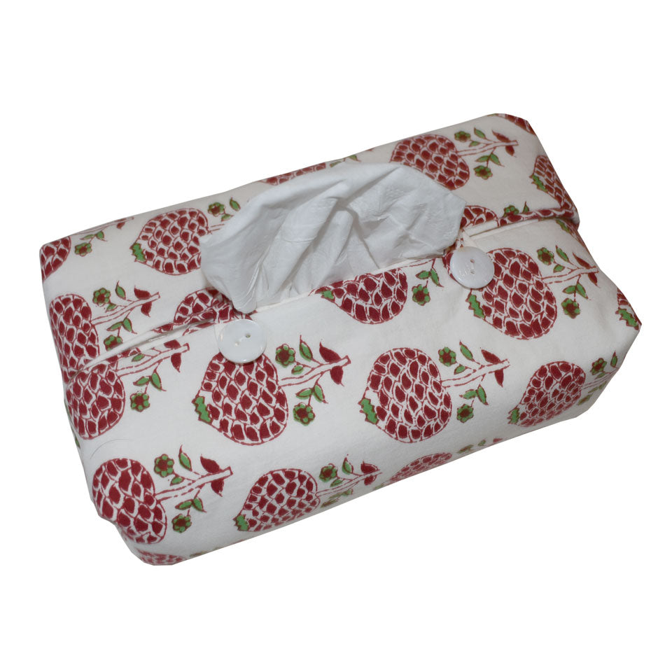 Fabric Tissue Box Cover - Moghul Rose