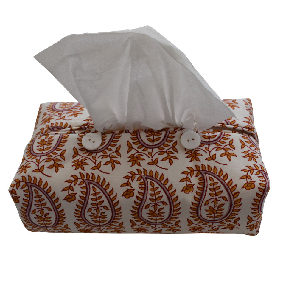 Fabric Tissue Box Cover - Gita Paisley
