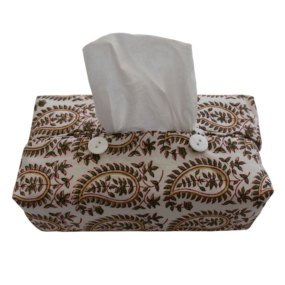 Fabric Tissue Box Cover - Gita Paisley