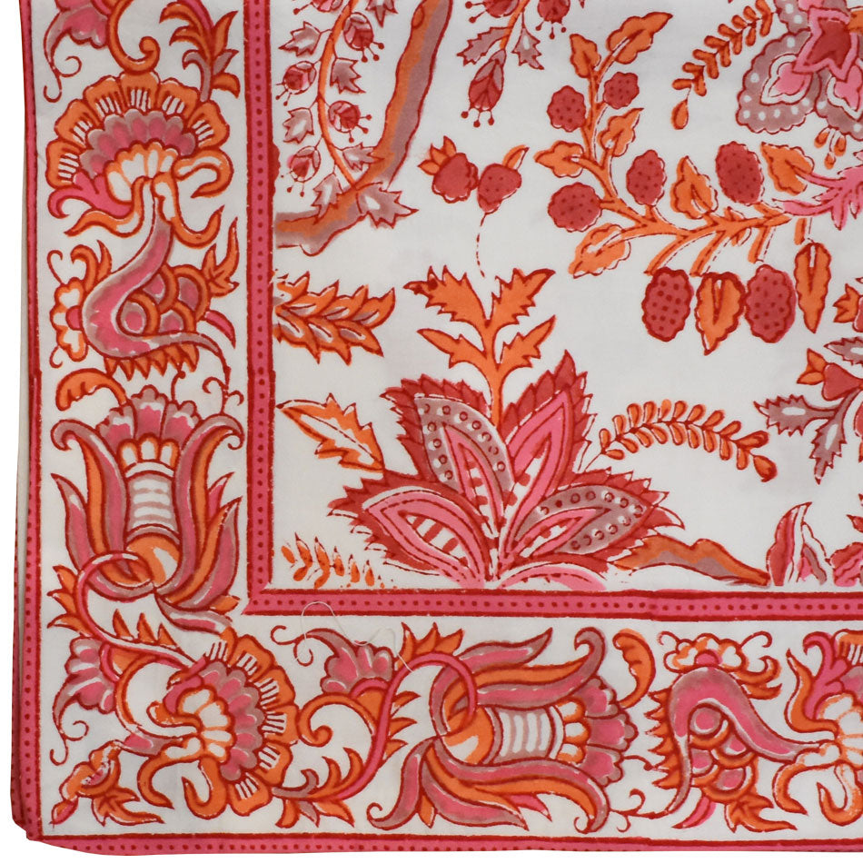 Pillow Case - Block Print - New Rose