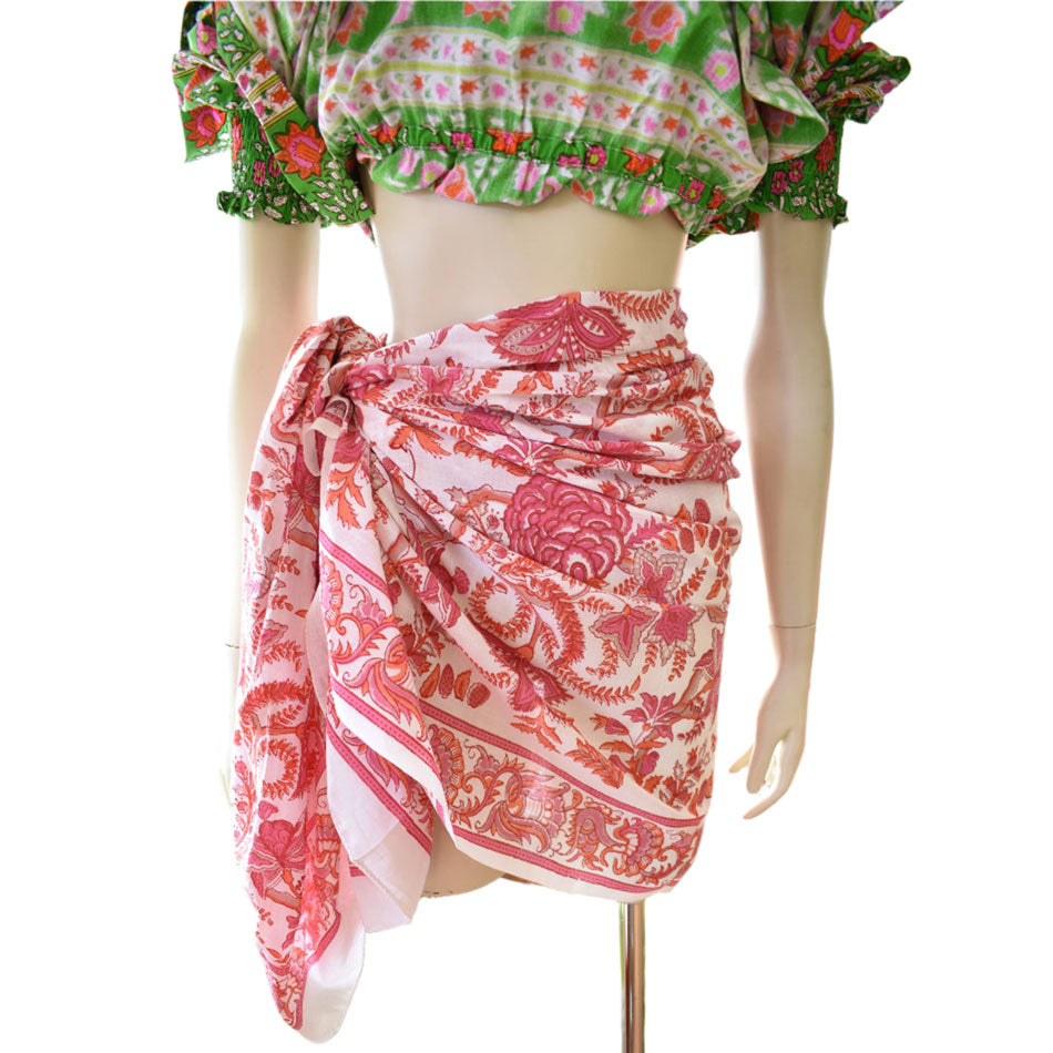 New Rose Sarong 45x72"