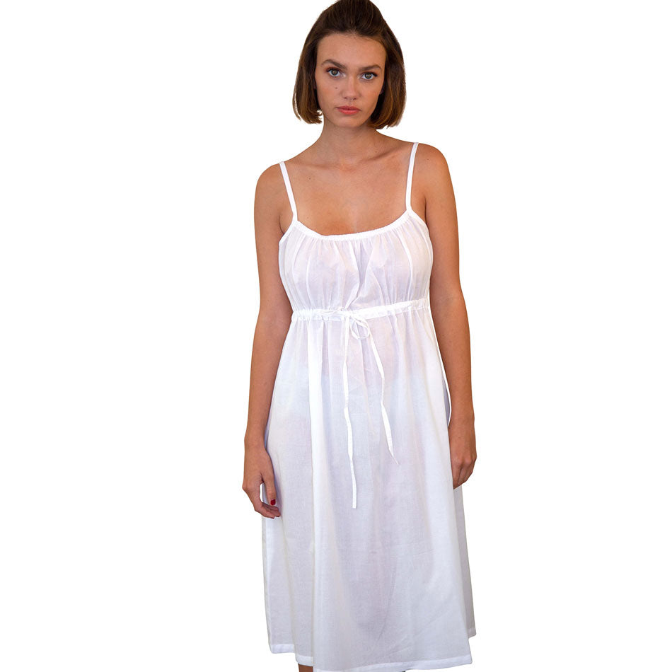 Night Dress Short - White