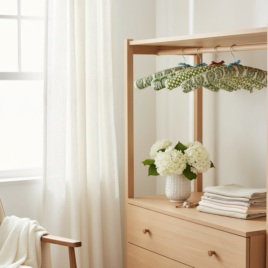 Set of 3 Assorted Green Coat Hangers