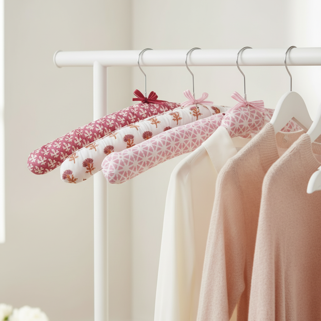 Set of 3 Assorted Pink Coat Hangers
