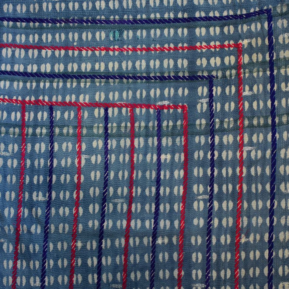 Vintage Dark Blue Kantha 148x292cm