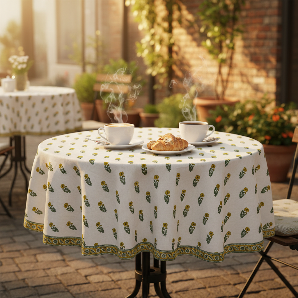 Tablecloth - Round - Sunflower Buta
