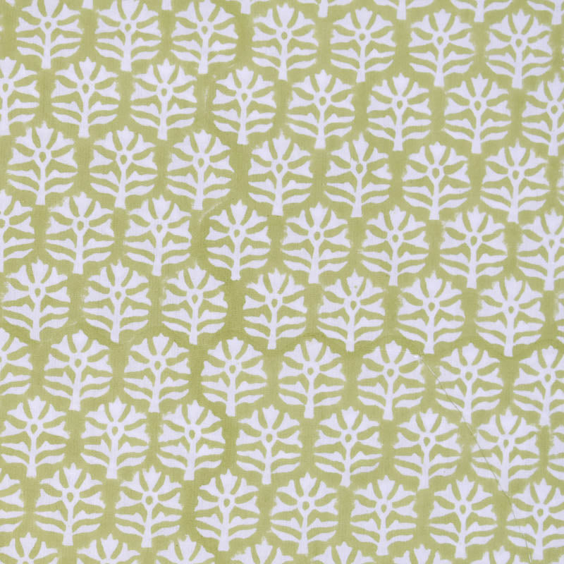 Daisy Hand Block Printed Cotton Fabric at Pigott's Store