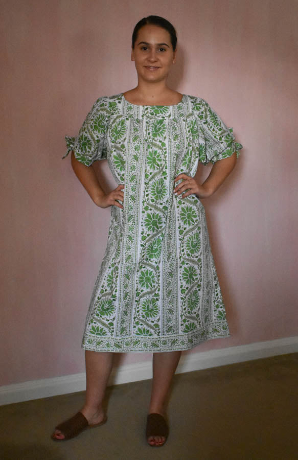 Puff Sleeve Dress Indian summer at Pigott's Store