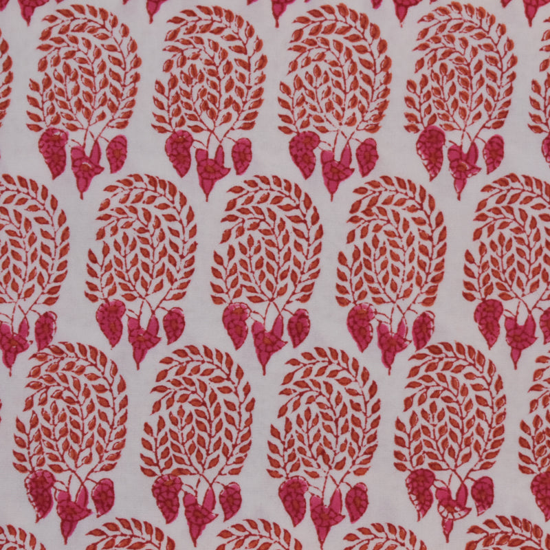 Fine Indian Hand Block Printed Cotton Fabric at Pigott's Store