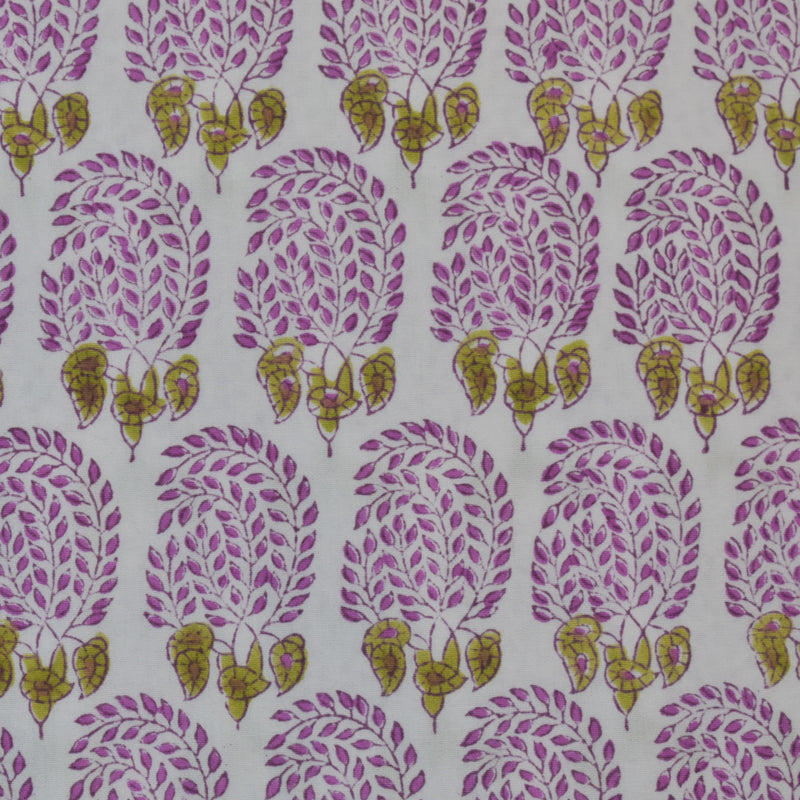 Fine Indian Hand Block Printed Cotton Fabric at Pigott's Store