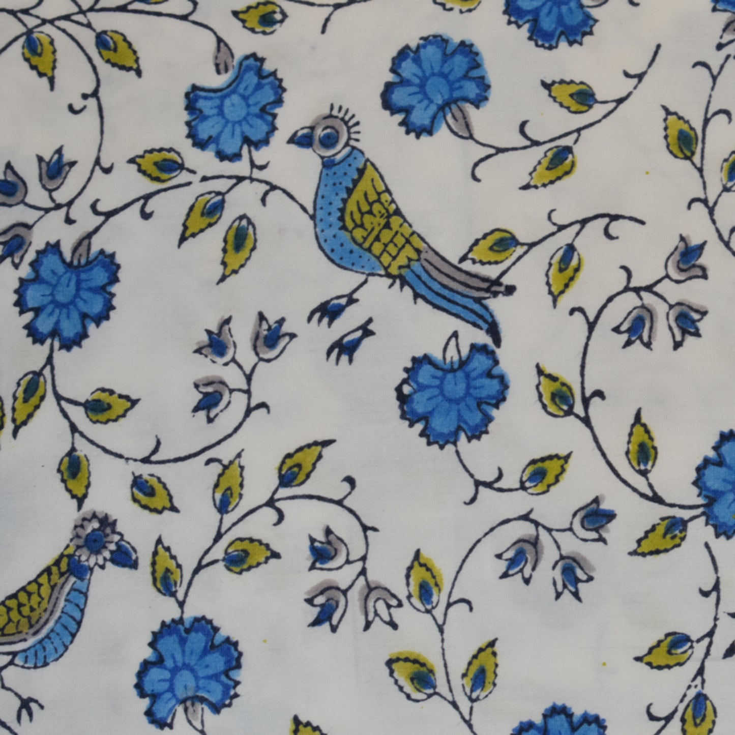 Fine Indian Hand Block Printed Cotton at Pigott's Store Fabric