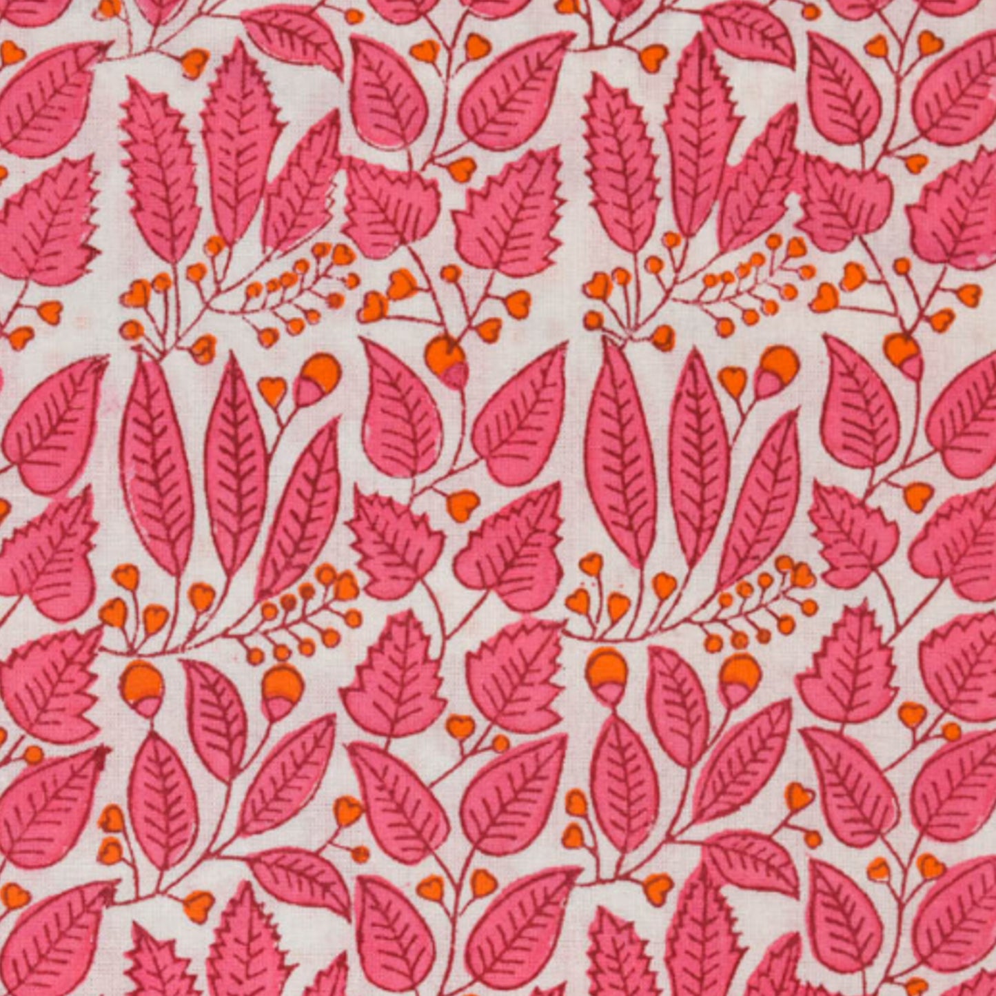 Fine Indian Hand Block Printed Cotton Fabric at Pigott's Store