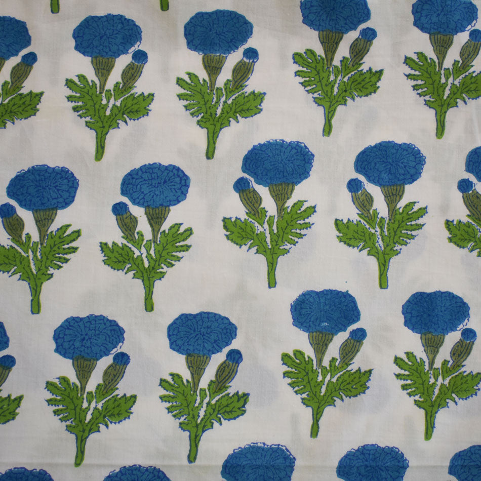 Fine Indian Hand Block Printed Cotton Fabric at Pigott's Store