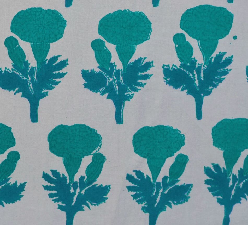 Fine Indian Hand Block Printed Cotton Fabric at Pigott's Store