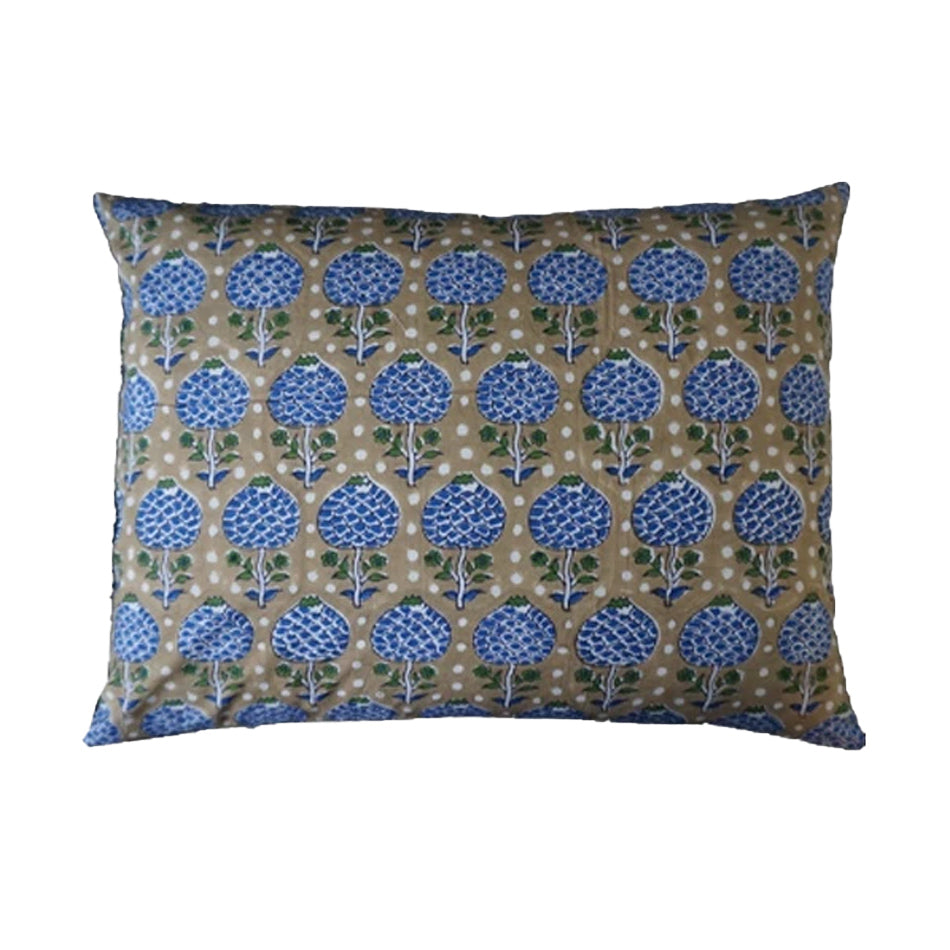 Mini Pillow Case Block Printed Moghul Rose Pigott's Store