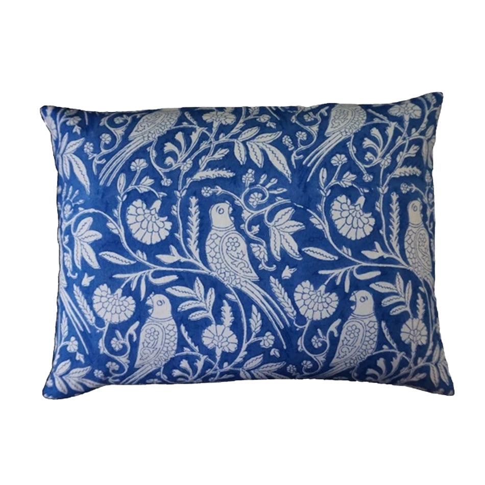 Mini Pillow Case Block Printed Parrot Pigott's Store