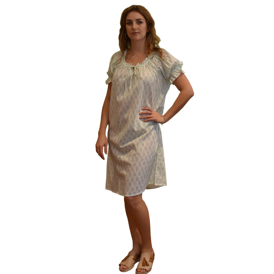 Puff Sleeve Night Dress Short at Pigott's Store