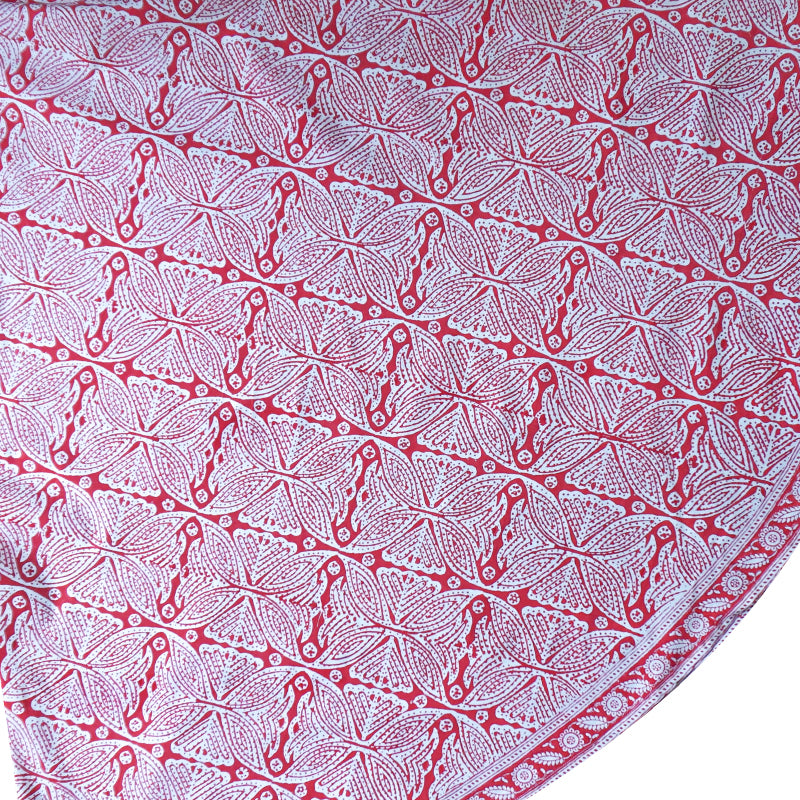 Hand block printed tablecloth Round at Pigott's Store
