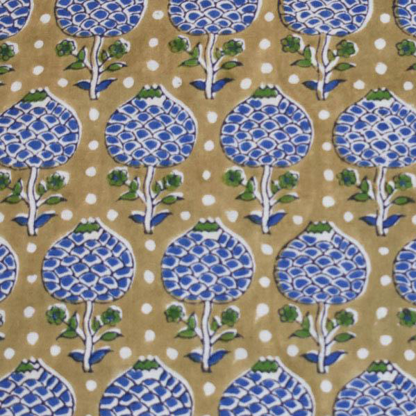 Fine Indian Hand Block Printed Cotton Fabric at Pigott's Store