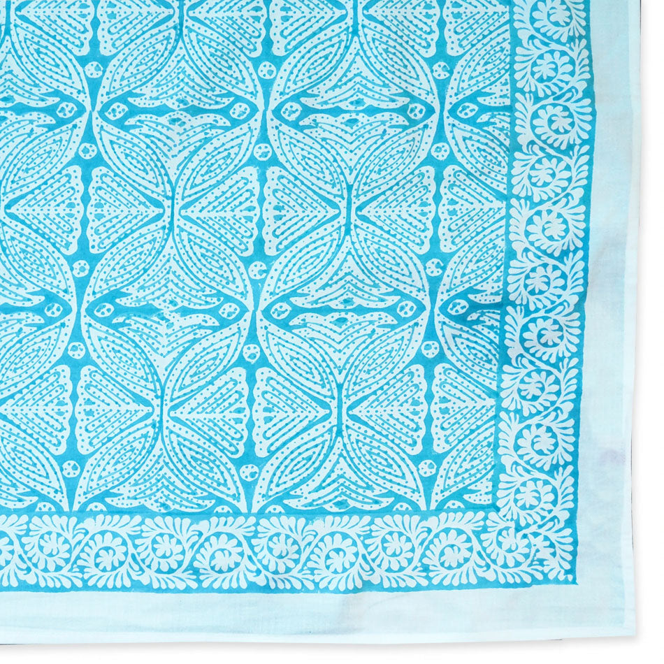 Hand block printed tablecloth Rect at Pigott's Store