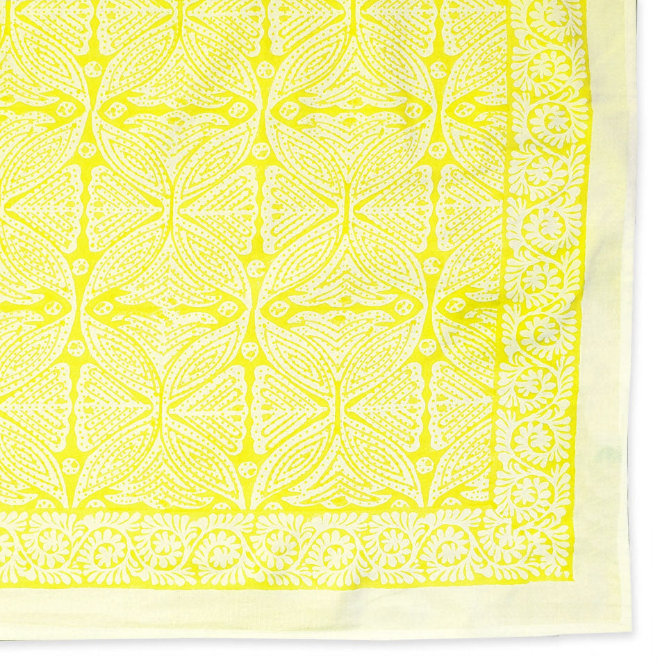 Hand block printed tablecloth Rect at Pigott's Store