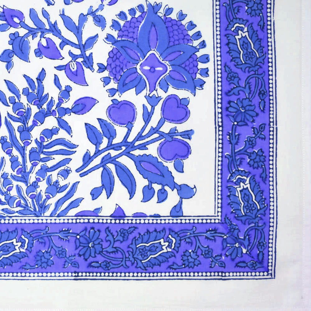 Hand block printed tablecloth Rect at Pigott's Store
