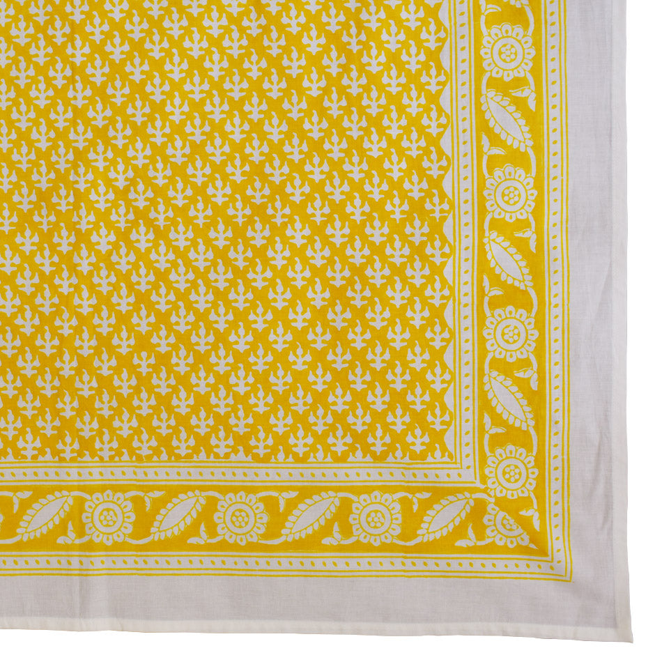 Hand block printed tablecloth Rect at Pigott's Store