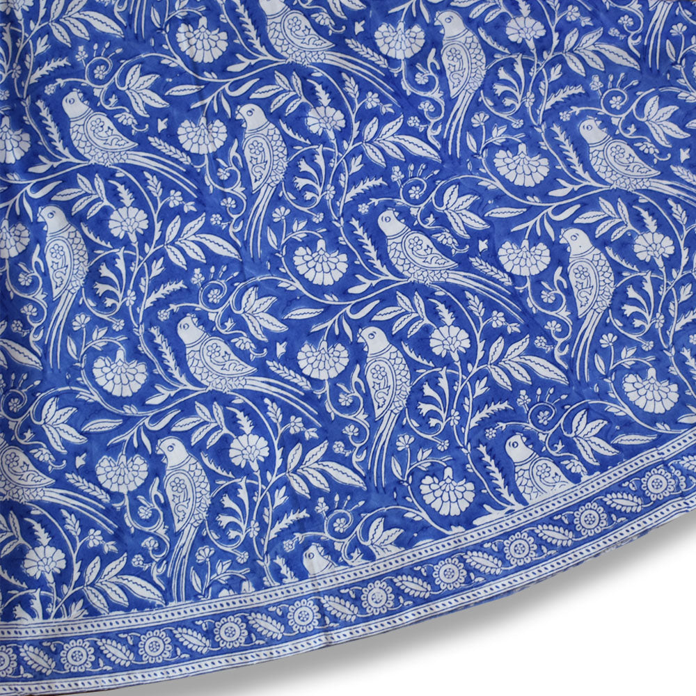 Hand block printed tablecloth Round at Pigott's Store