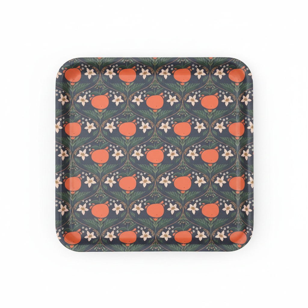 Tray Square Orange Blossom 33x33cm