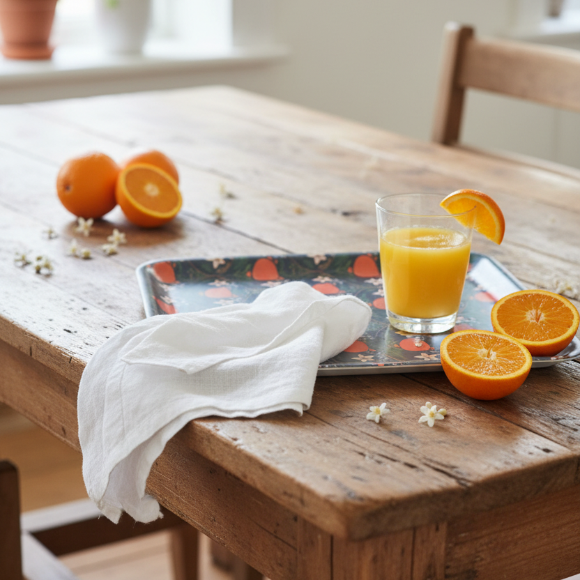 Tray Square Orange Blossom 33x33cm