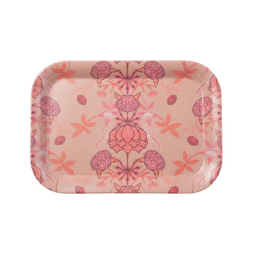 Tray Rect Floral Garden