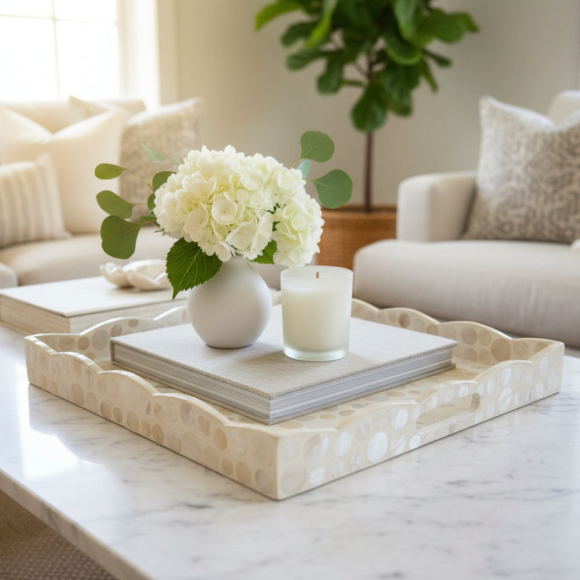 Med. Mother-of-Pearl Scallop Tray