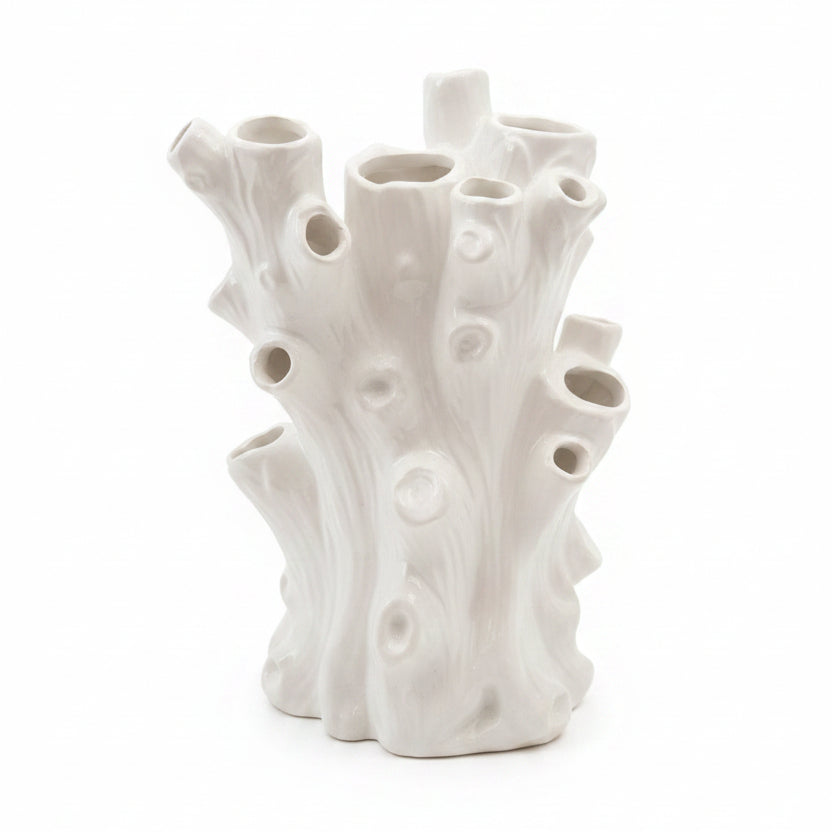 White Tree Trunk Vase