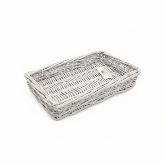 Small Wicker Tray with Glass