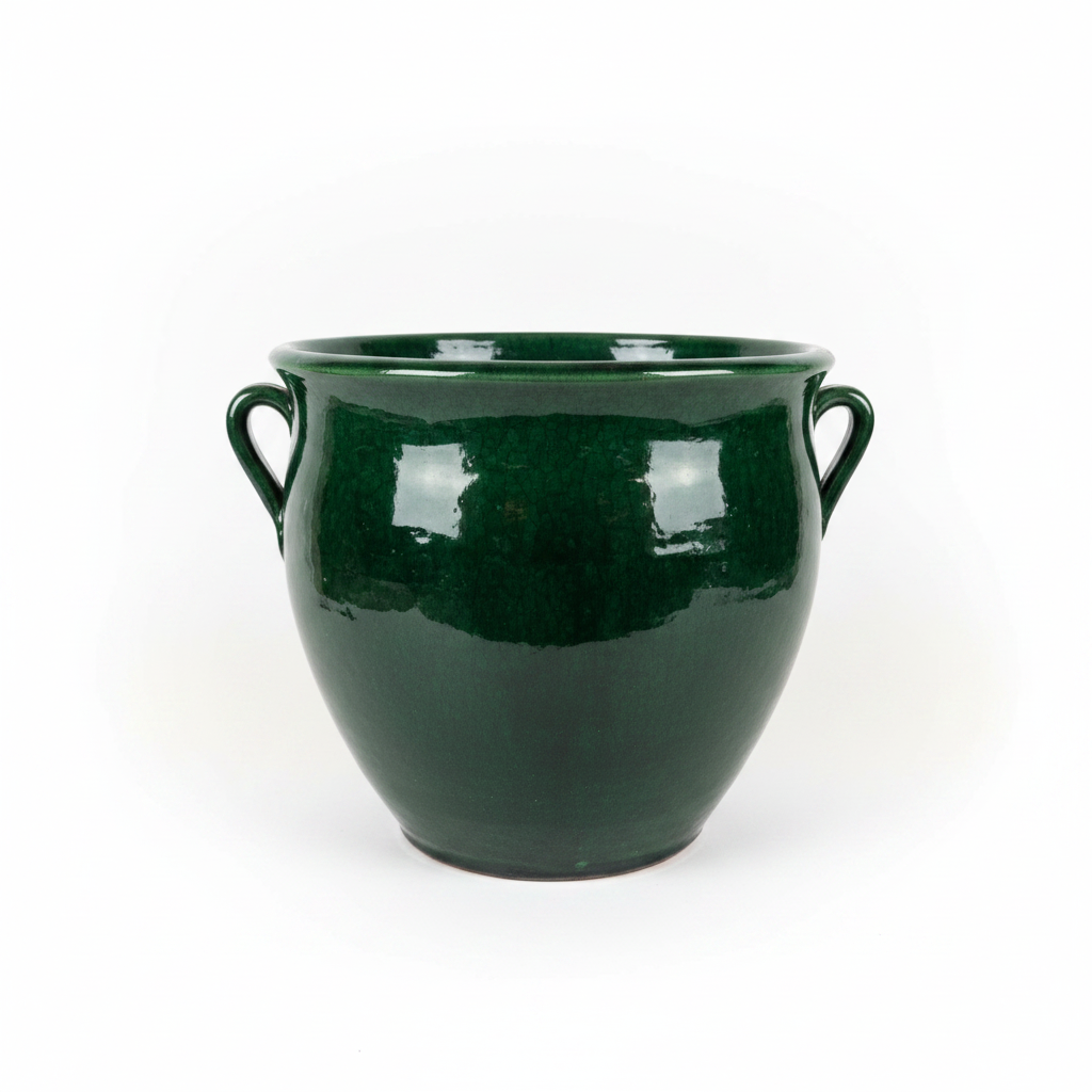 Portuguese Green Planters w/Handles PT423