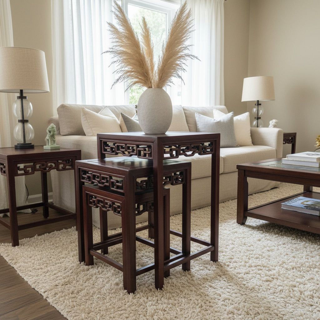 Chinese Hardwood Nest Tables 4u