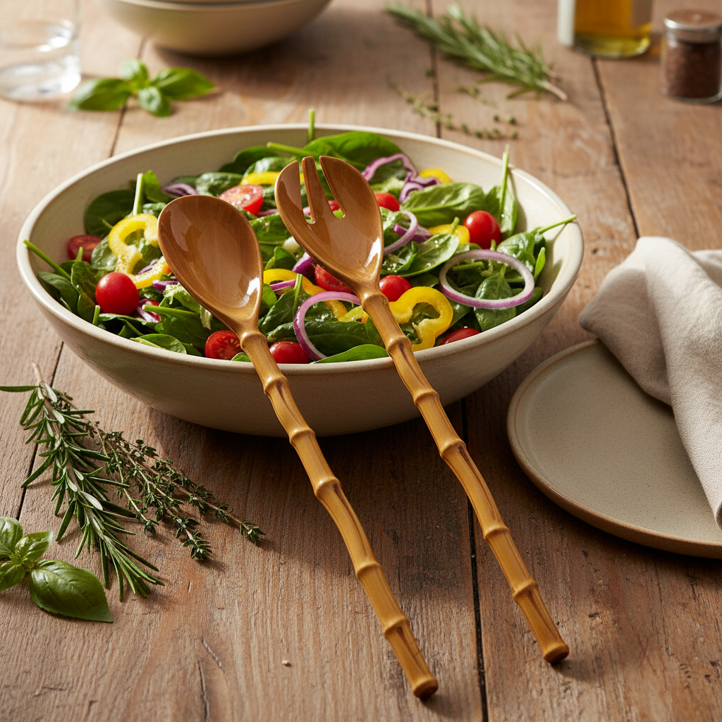 Bamboo Touch Accent Salad Servers