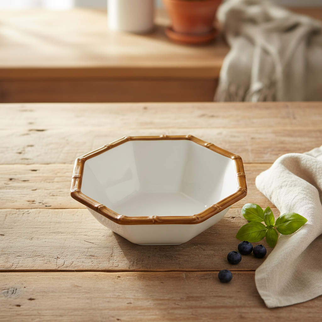Bamboo Touch Octagonal Bowl SMALL