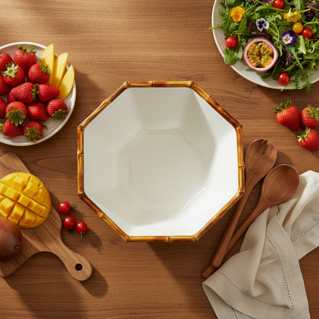 Bamboo Touch Octagonal Serving Bowl