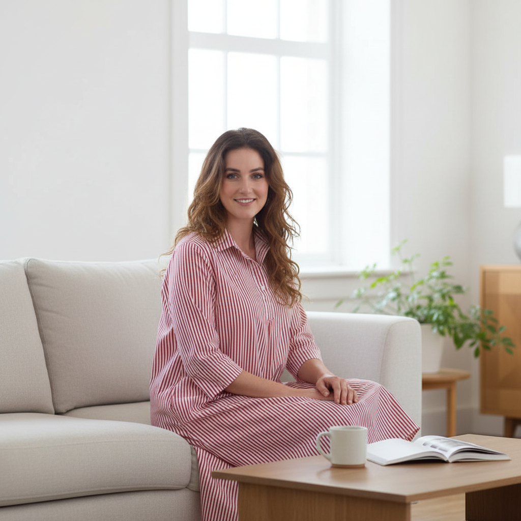 Collared Dress - Stripe