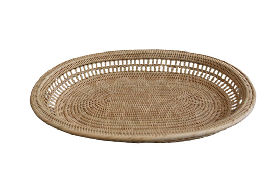 Oval Tray w/Palm leaf Centre - 3-1