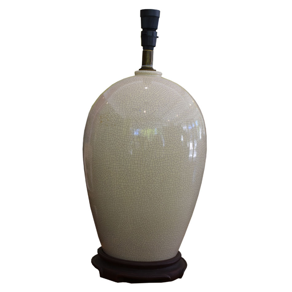 Egg Shape Ceramic Lamp Base. 75cm H
