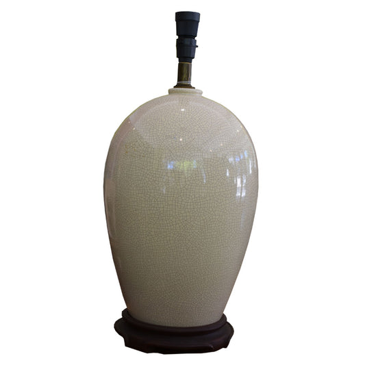 Egg Shape Ceramic Lamp Base. 75cm H