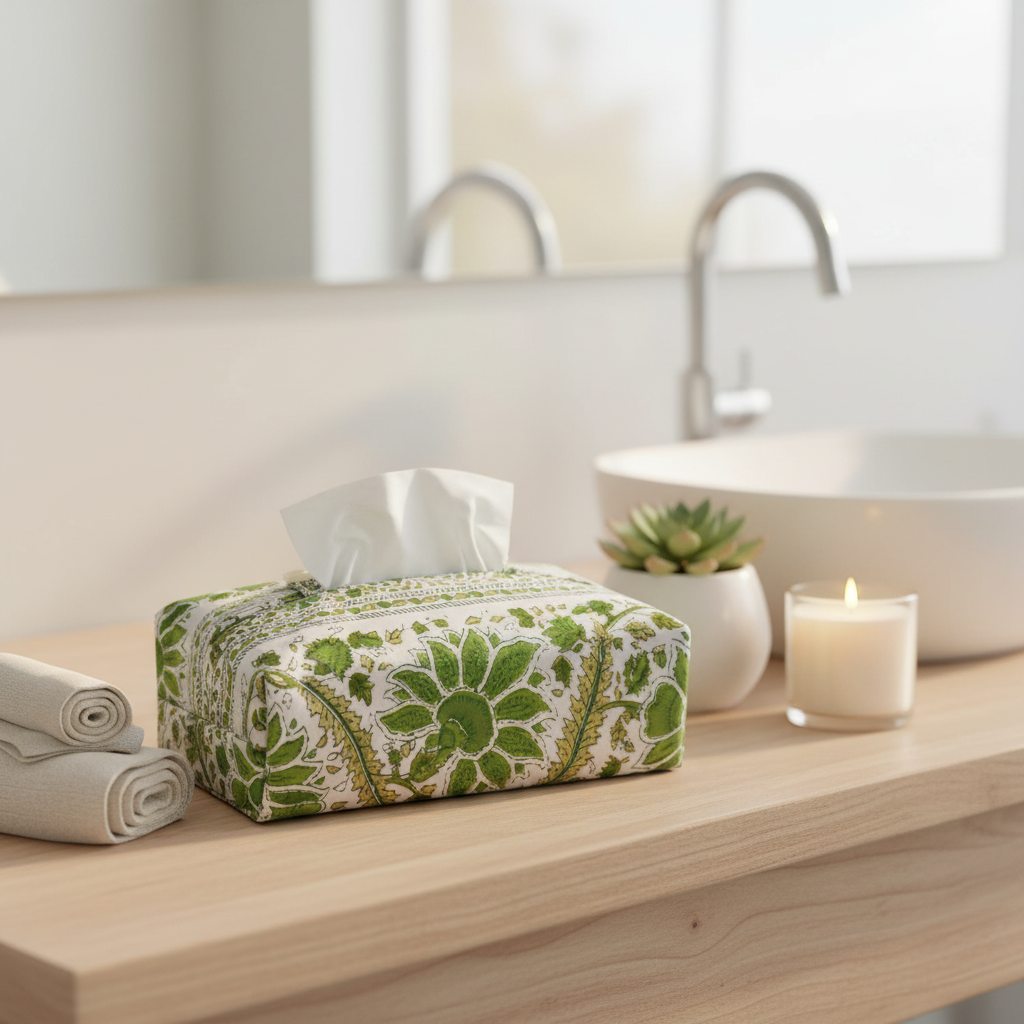 Fabric Tissue Box Cover - Indian Summer