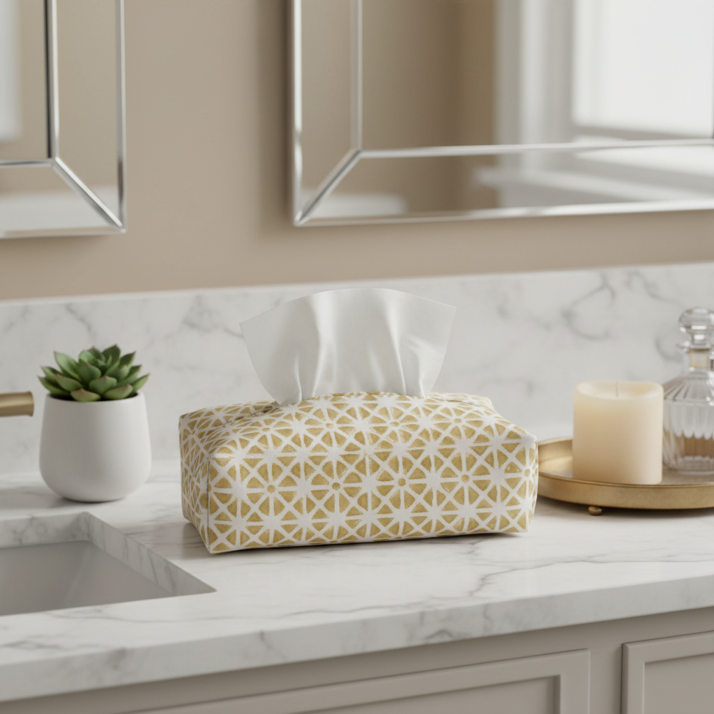 Fabric Tissue Box Cover - Sunflower