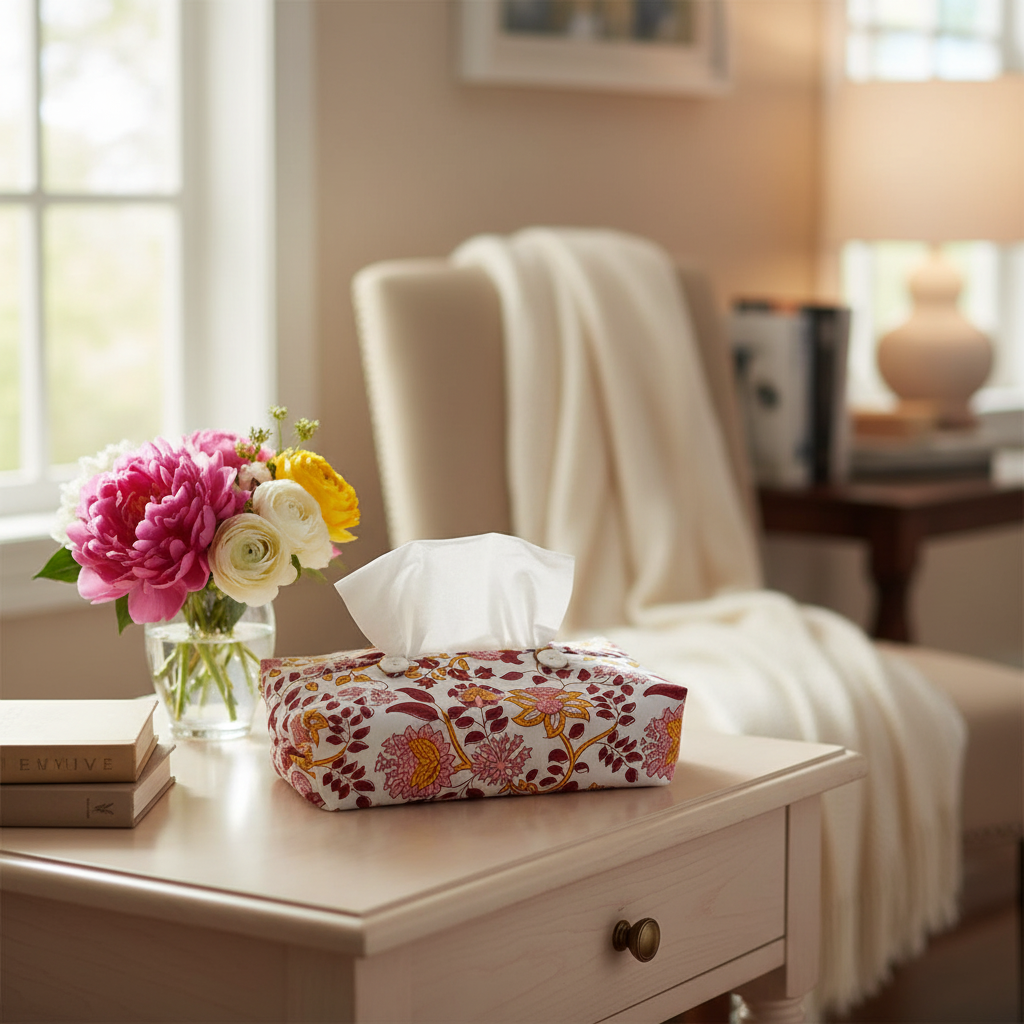 Fabric Tissue Box Cover - GN Jal