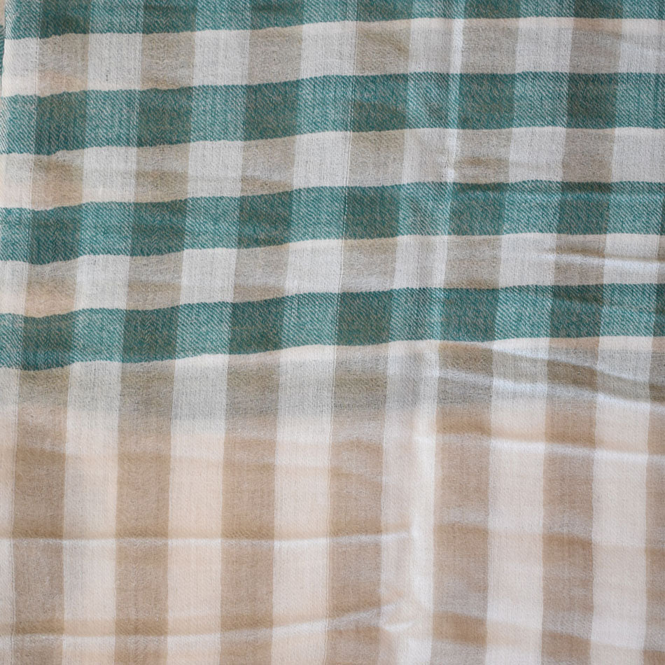 Gingham Cashmere Scarf
