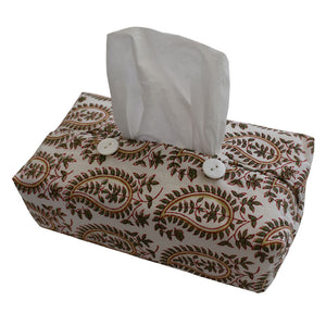Fabric Tissue Box Cover - Gita Paisley