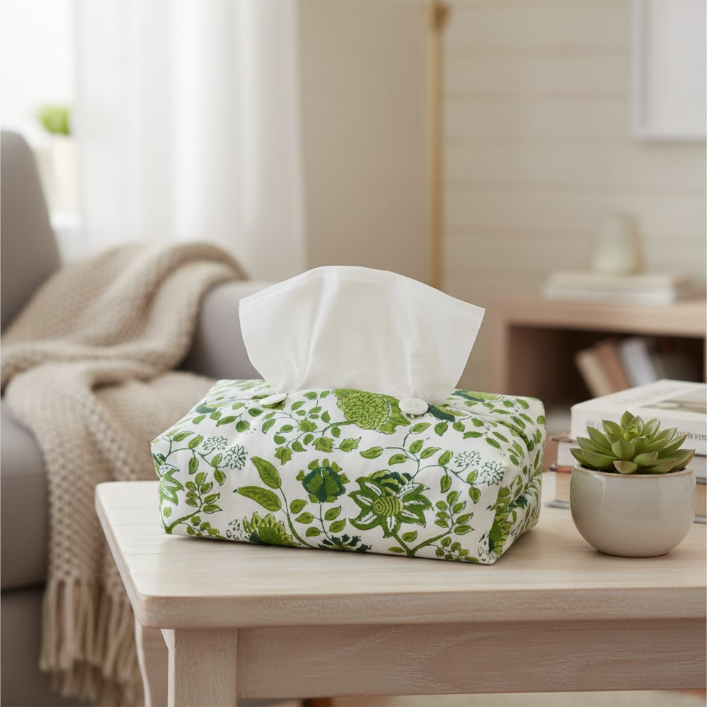 Fabric Tissue Box Cover - GN Jal
